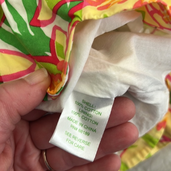 Lilly Pulitzer Spring Lillies Top size 6 lined removable straps y2k - Picture 12 of 16